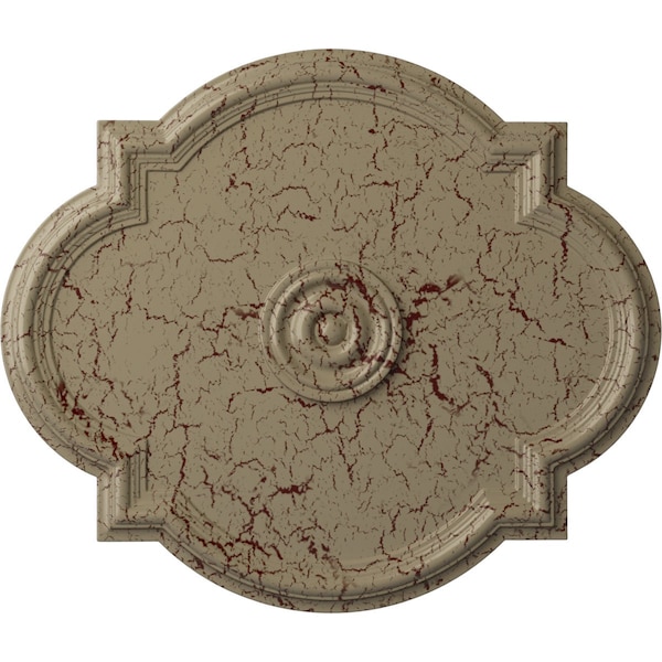 Ekena Millwork Waltz Ceiling Medallion (Fits Canopies up to 5 1/4"), 24"W x 20 1/2"H x 1 1/8"P, Gobi Desert Crackle CM24WAGDC - main